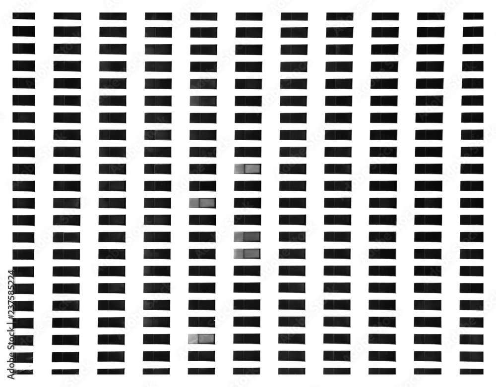 abstract black and white building with windows abstract black and white building with windows