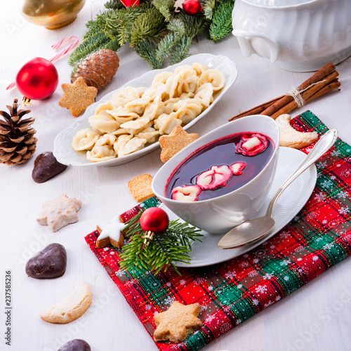 red barszcz with uszka a polish christmas soup