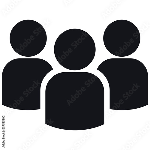 Group of three people silhouettes