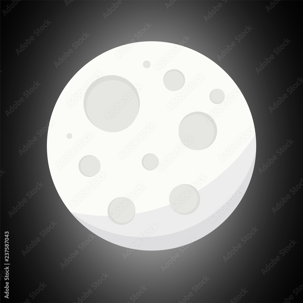 Vector illustration with full moon. Vector illustration with full moon.