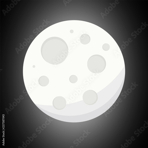 Vector illustration with full moon.