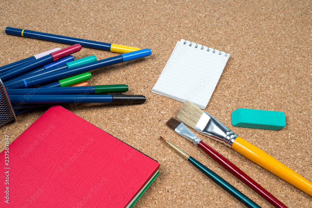 Naklejka premium basket with makers pens