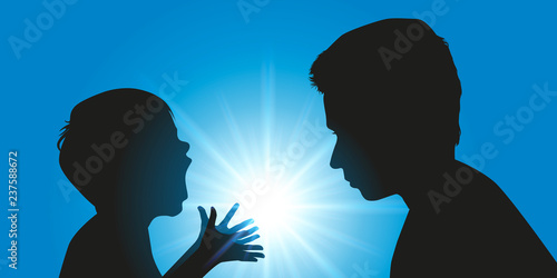  with a young child who insults his mother