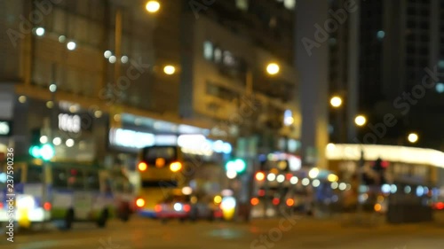Night traffic in Hong Kong