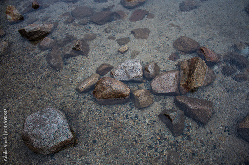 rocks in the lake