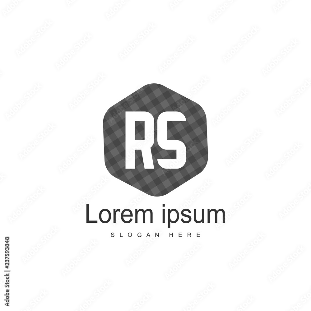 Fototapeta premium Initial RS Logo Template. Minimalist letter logo design
