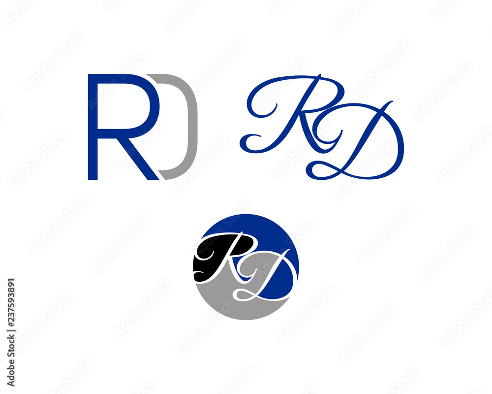 Set Of Initial Letter RD Logo Template Design Set Of Initial Letter RD Logo Template Design