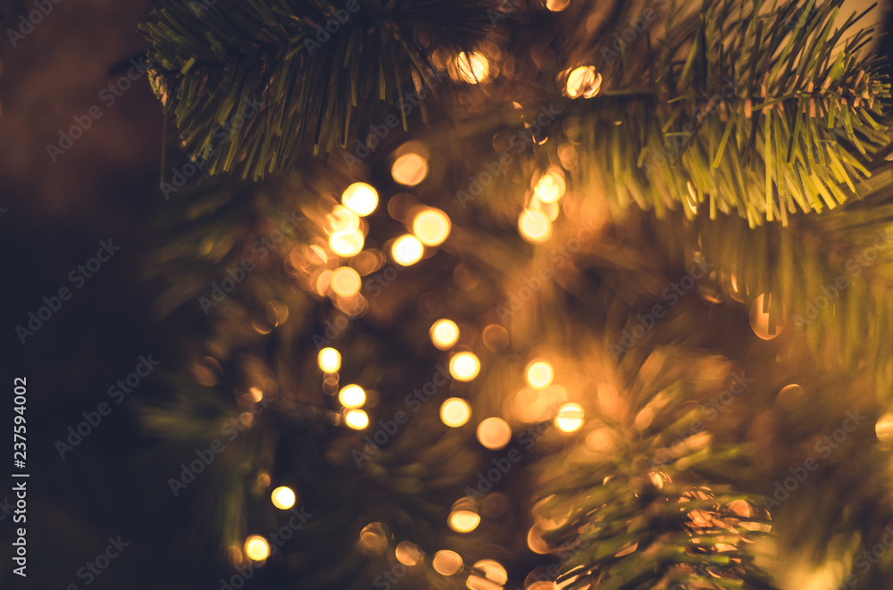Bokeh lights background.Blurred photo of Christmas lights.Christmas concept.