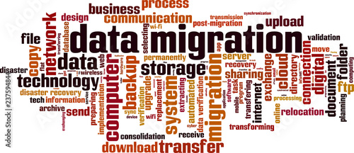 Data migration word cloud