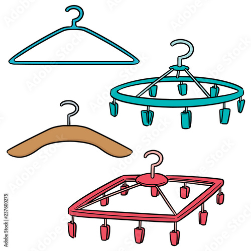 vector set of hangers