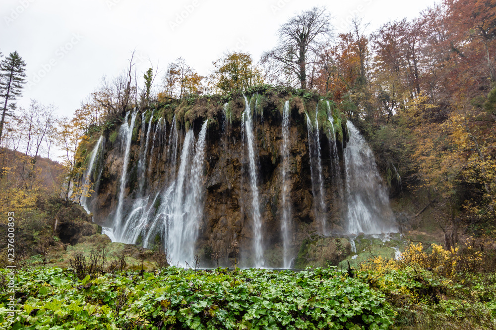 Large Waterfalls in Plitvice