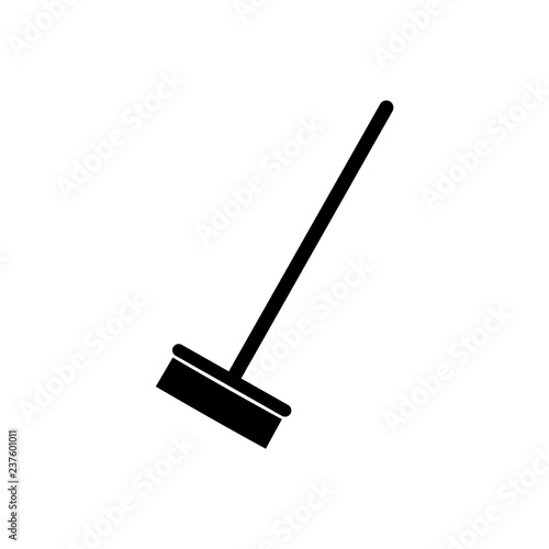 broom icon. vector illustration