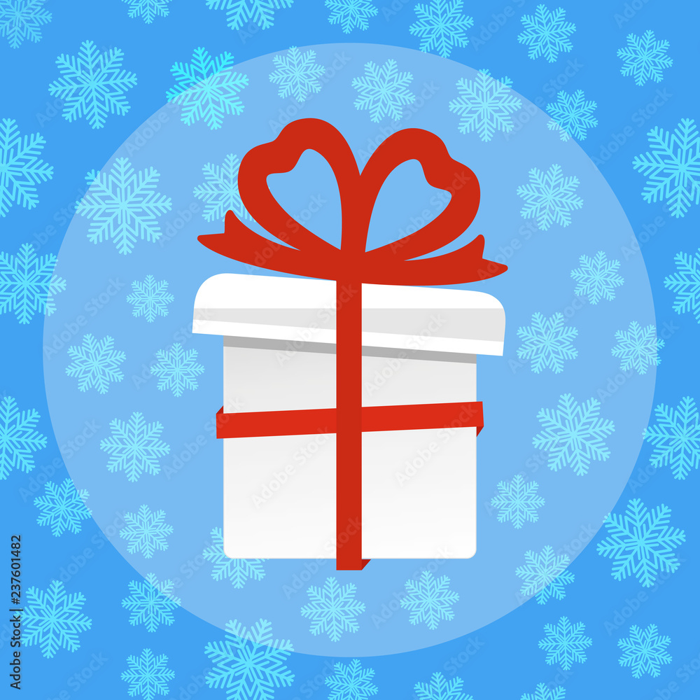 Gift box. Gift for the new year and Christmas. Vector illustration