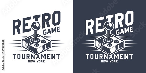 Monochrome gamepad or joystick logotype