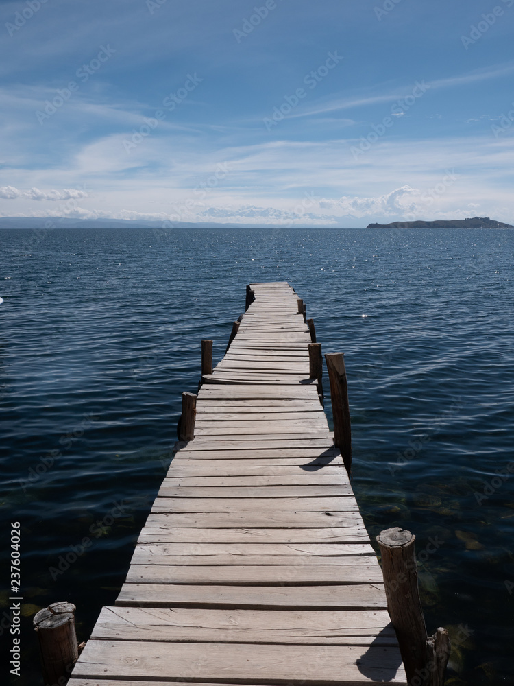 A dock in Lake Titicaca