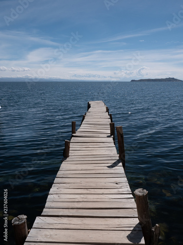 A dock in Lake Titicaca