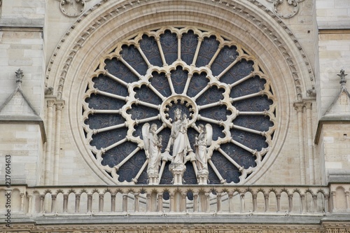Outside of Notre Dame in Paris, France