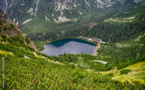 Beautiful Poprad lake in Slovakia in Europe