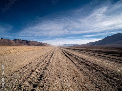 Road Through the Desert in Bolivia