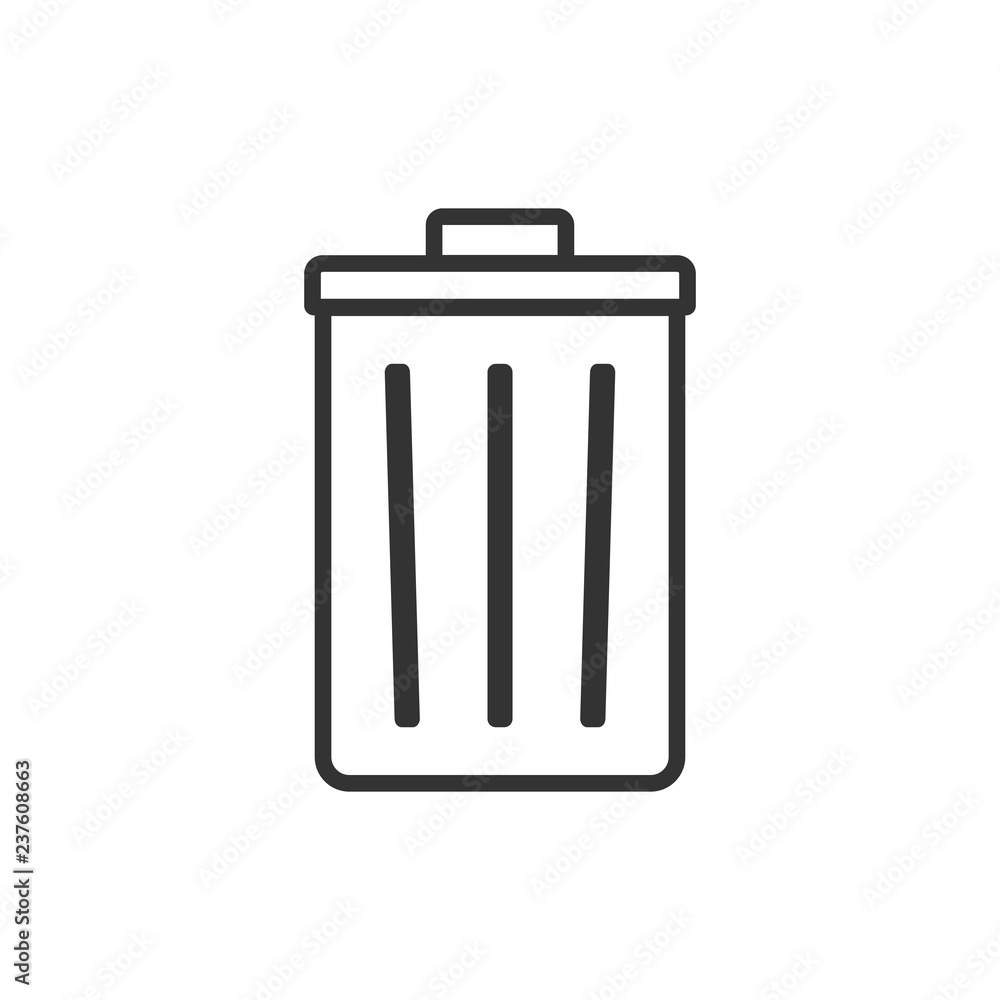 Recycle bin icon. Vector illustration, flat design. Recycle bin icon. Vector illustration, flat design.