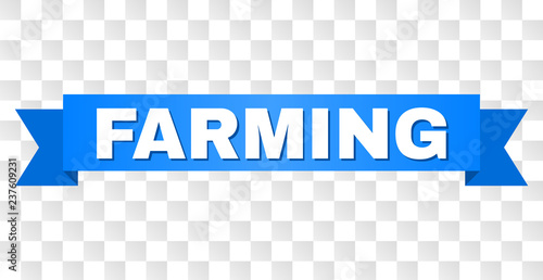 Картината върху платно FARMING text on a ribbon