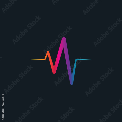 Life line and sound wave vector symbol