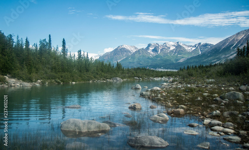 Landscape view of Wrangell-St. Elias National Park in Alaska. photo