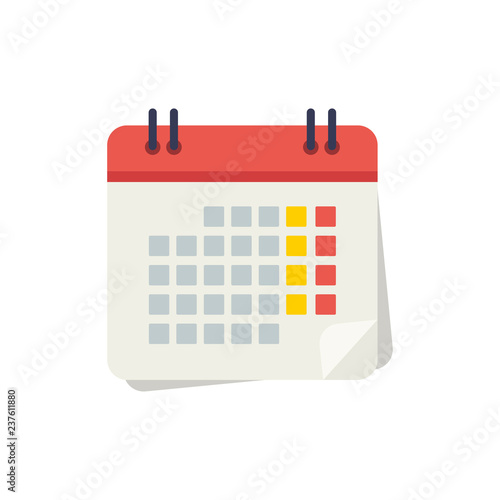 A set of calendar icons with abbreviated names of the months of the year. Vector illustration.