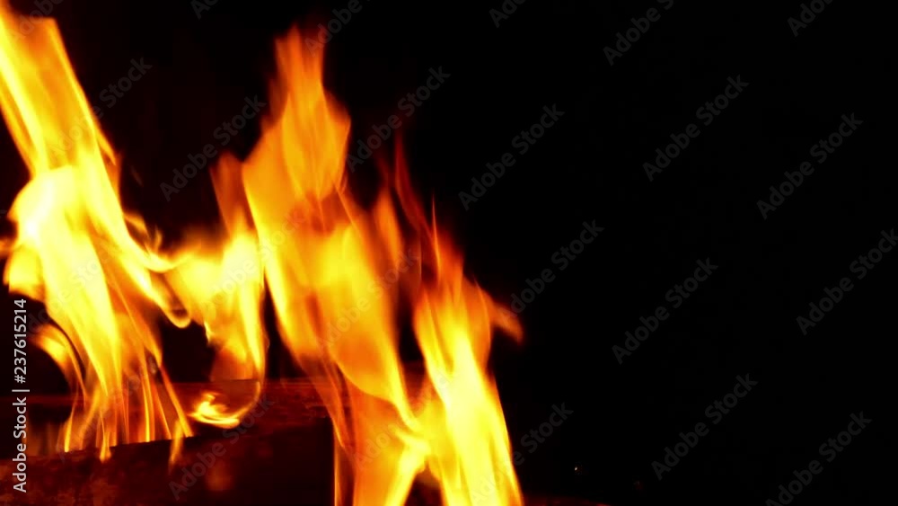 Fire over black background Fire over black background