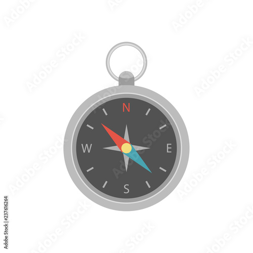 Compass icon. Compass for travel isolated on white background. Vector illustration.