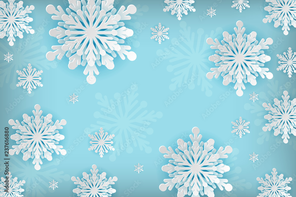 christmas background with snowflakes and place for text christmas background with snowflakes and place for text
