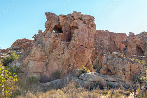 Delicate rock formations at Stadsaal Caves in the Cederberg Mountains