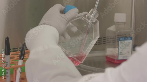 A Scientist Dripping Liquid into a Jug