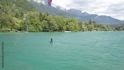 Kite foiling in Annecy France
