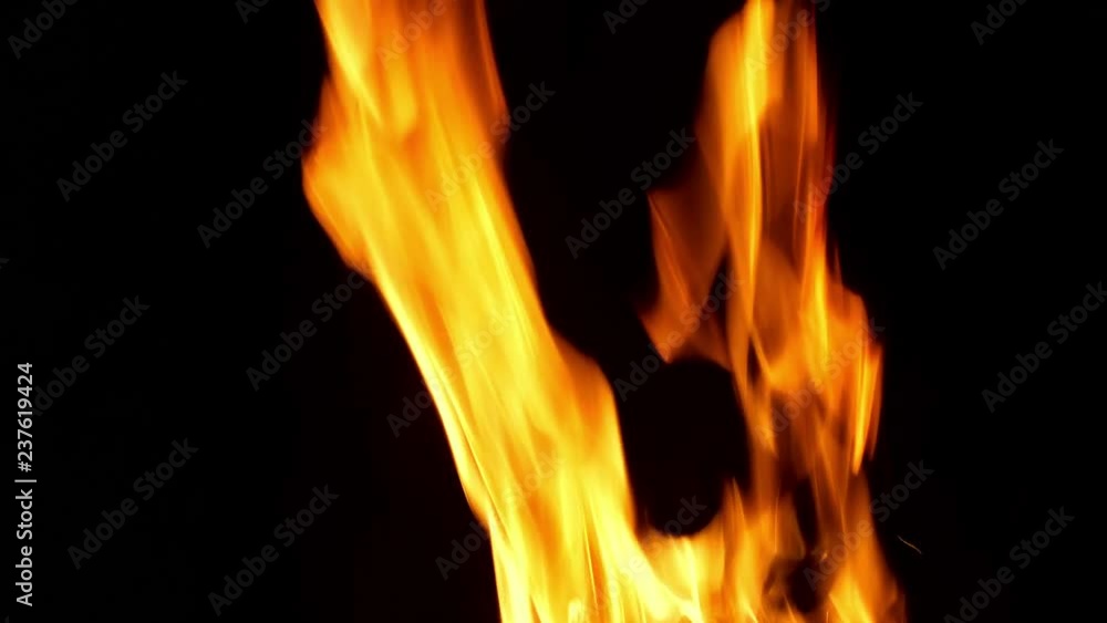 Fire over black background Fire over black background