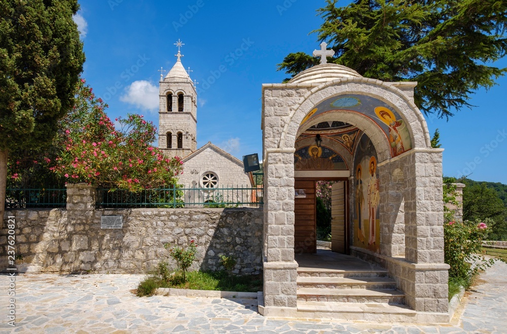 Orthodox monastery Rezevici, near Budva, Montenegro, Europe Orthodox monastery Rezevici, near Budva, Montenegro, Europe