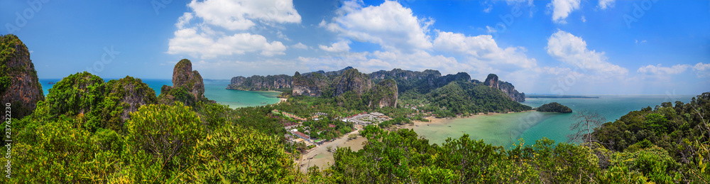 Panoramic landscape on Rayleighs peninsula, Krabi, Thailand
