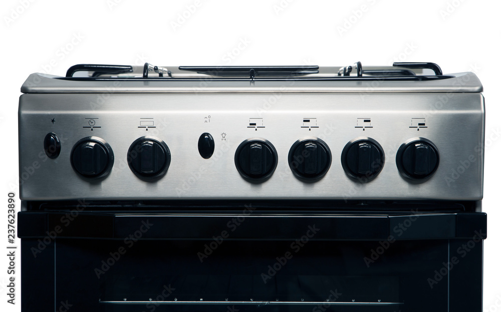 Fototapeta premium Gas stove on a white background