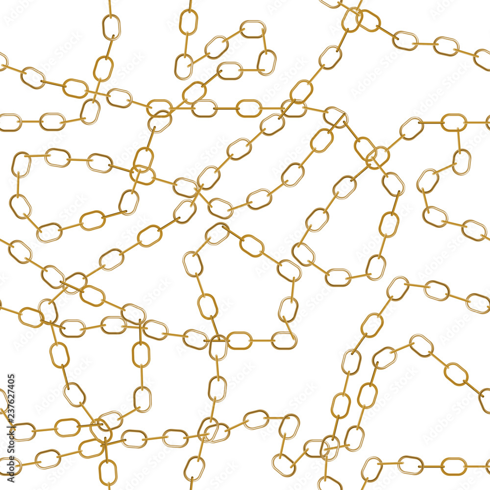 Seamless pattern with gold chain. Fashion print. Vector hand drawn illustration. Seamless pattern with gold chain. Fashion print. Vector hand drawn illustration.
