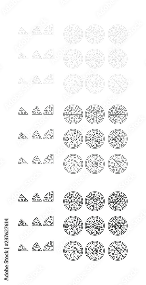 Pizza Piktogramme (mit Pfad-Versionen) Pizza Piktogramme (mit Pfad-Versionen)