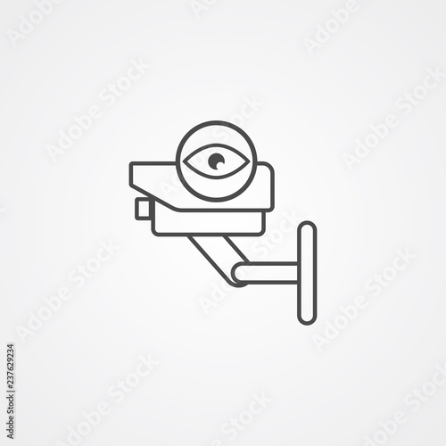Security camera vector icon sign symbol