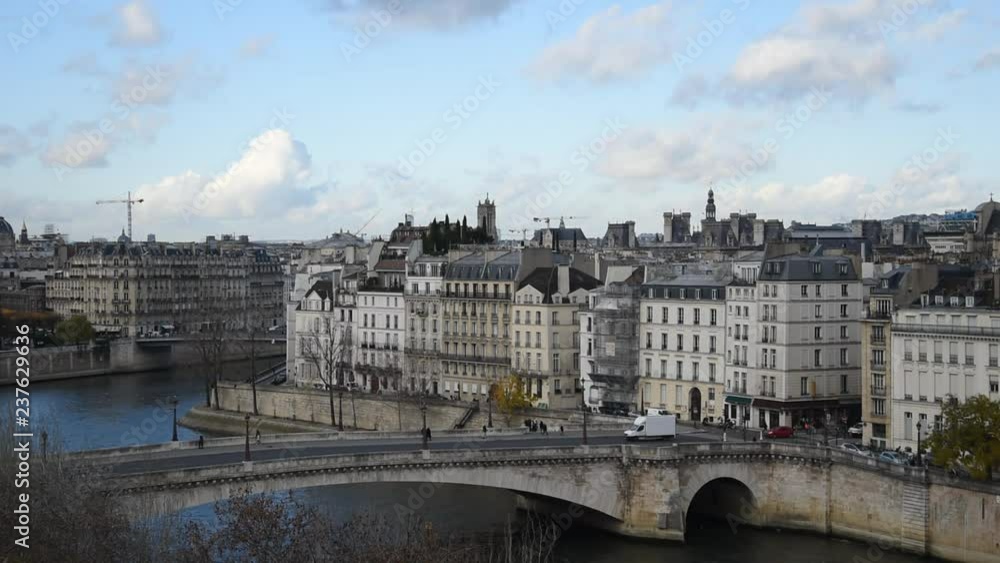 Cityscape of Paris with Seine river Cityscape of Paris with Seine river