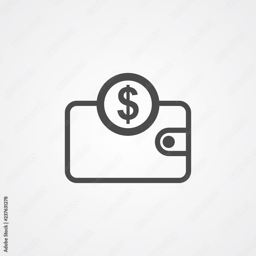 Wallet vector icon sign symbol Wallet vector icon sign symbol