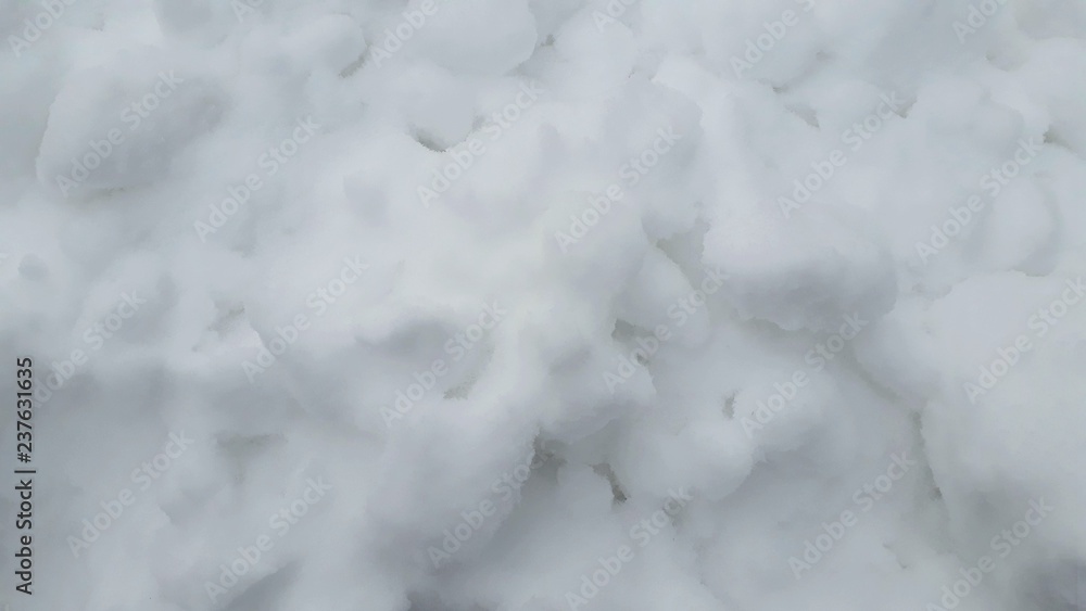 Closeup view of snow