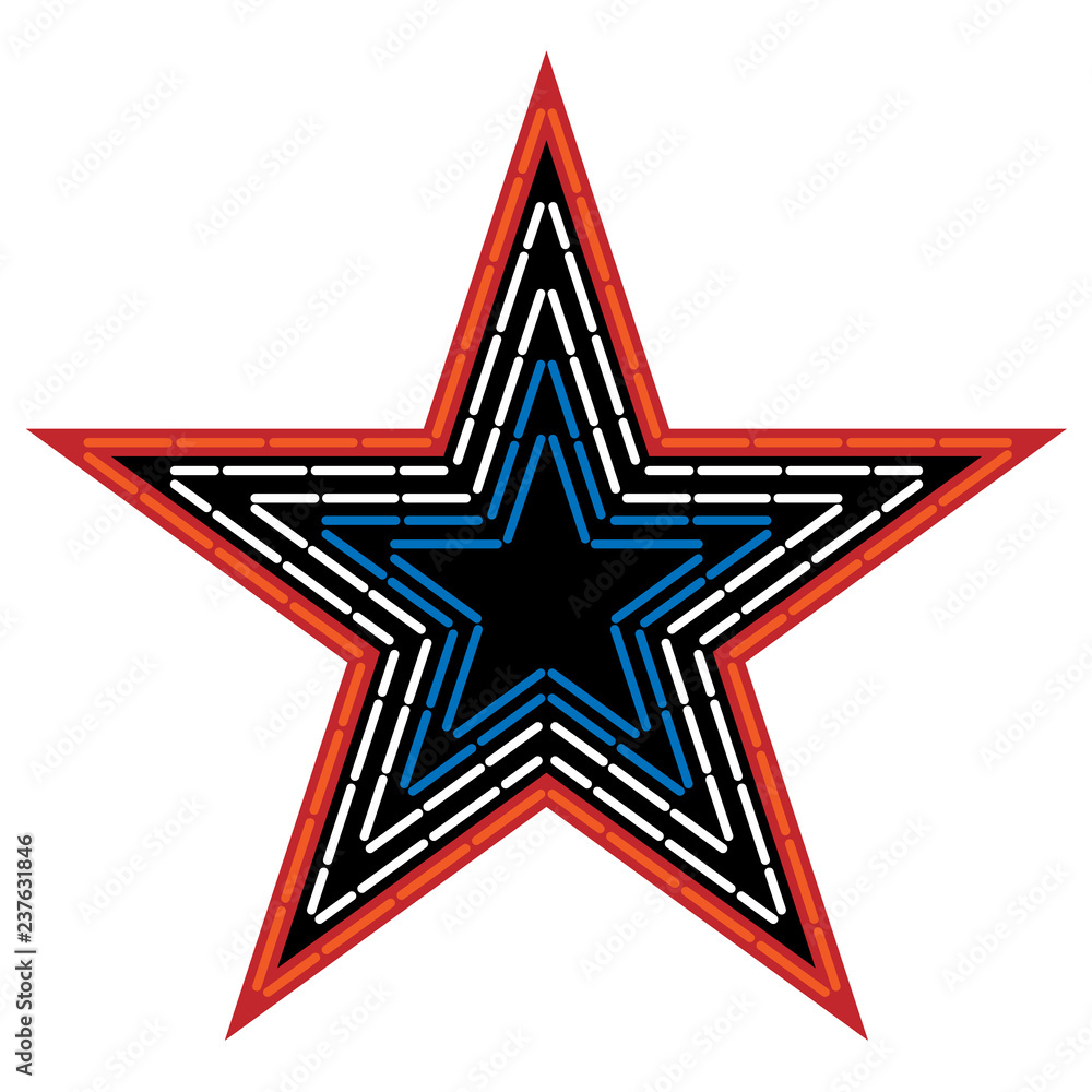 Mill Mountain Star Vector Illustration Mill Mountain Star Vector Illustration