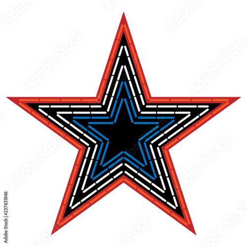Mill Mountain Star Vector Illustration
