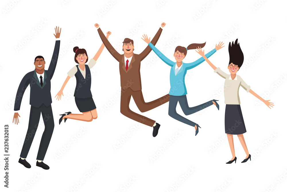 Happy executive business workers Happy executive business workers