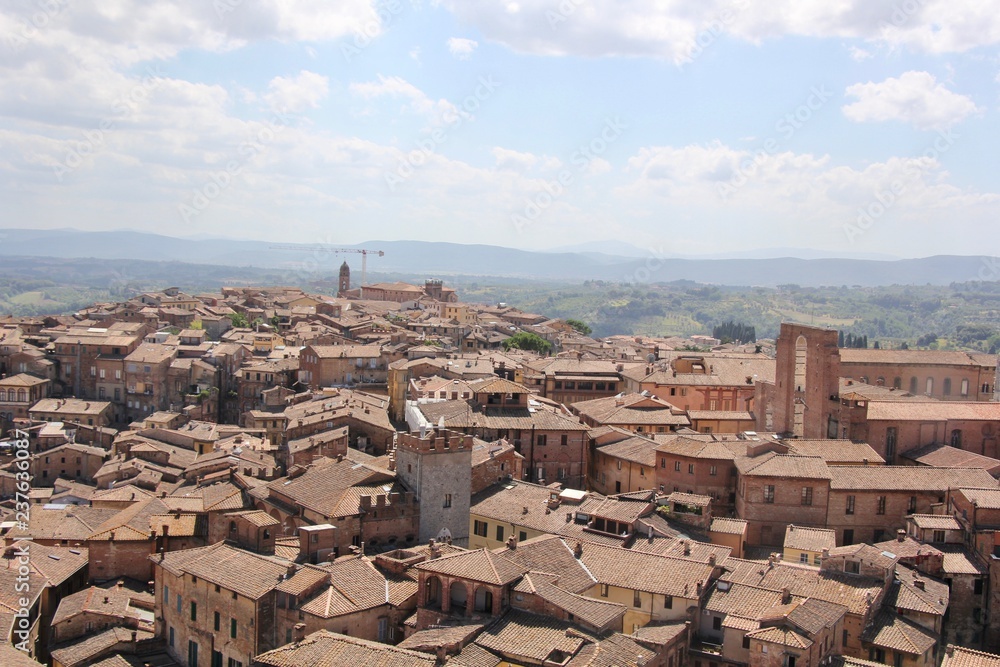 View from the Tower of Siena, Italy