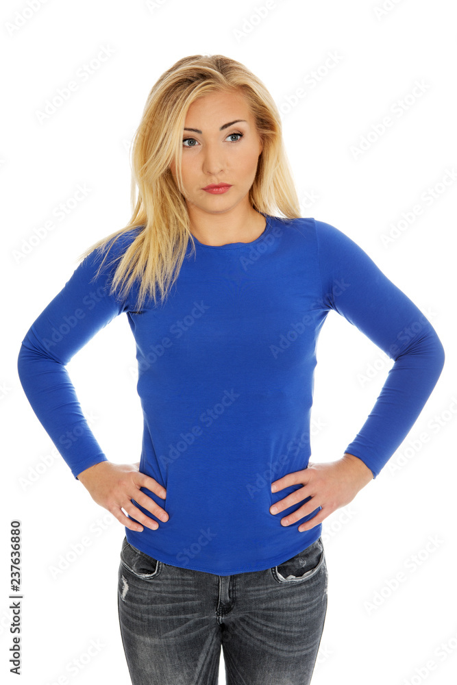 Fototapeta premium Beauty sad woman