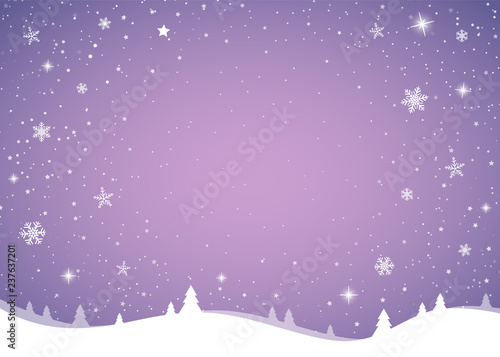 Christmas background with glittering snowflakes. Vector.